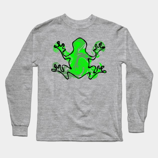 Green Frog Long Sleeve T-Shirt by Shrenk